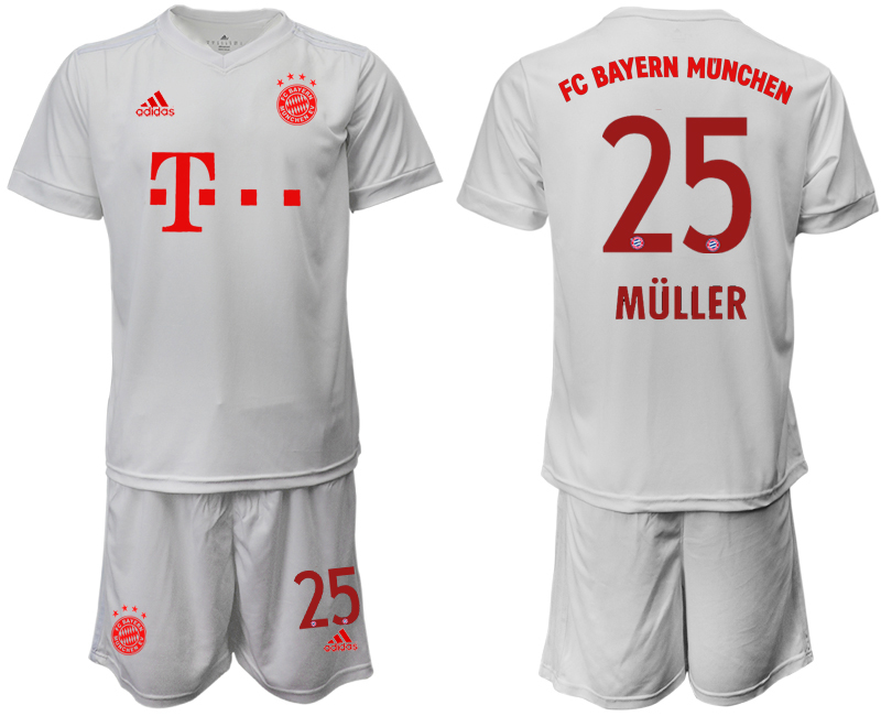 Men 2020-2021 club Bayern Munich away #25 white goalkeeper Soccer Jerseys